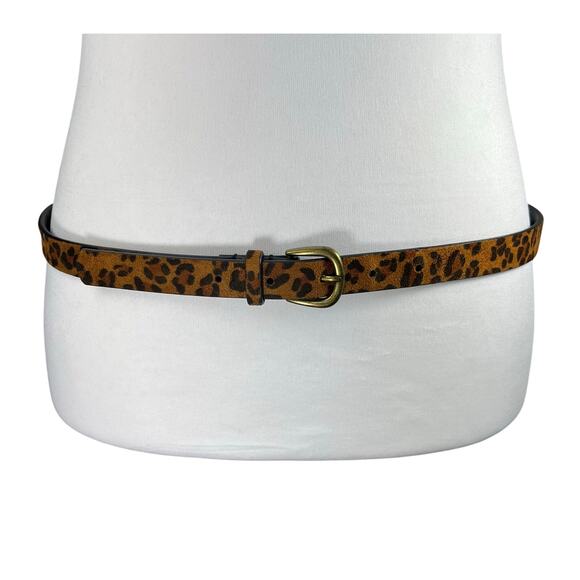 Skinny Leopard Print Belt - Picture 1 of 7